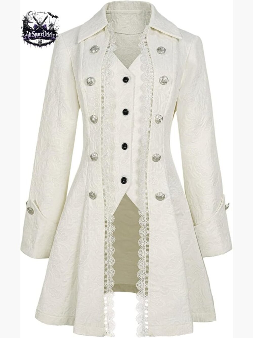 Small Women's Medieval Steampunk Jacket Long Sleeve Loose Fit Polyester